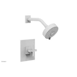 Phylrich - CROI - Pressure Balance Shower Set - Cross Handle - Satin White