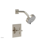 Phylrich - CROI - Pressure Balance Shower Set - Cross Handle - Polished Nickel