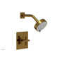 Phylrich - CROI - Pressure Balance Shower Set - Cross Handle - French Brass