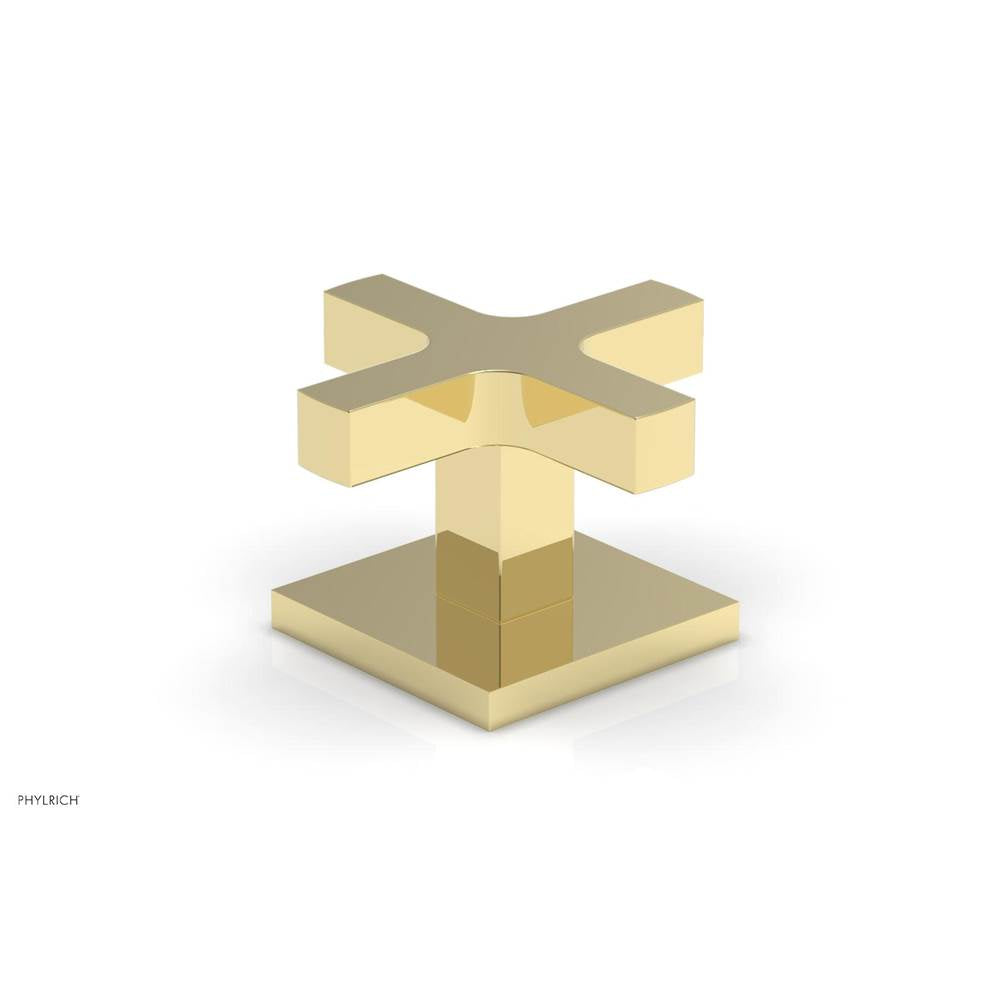 Phylrich - CROI - Volume Control/Diverter Trim - Cross Handle - Polished Brass