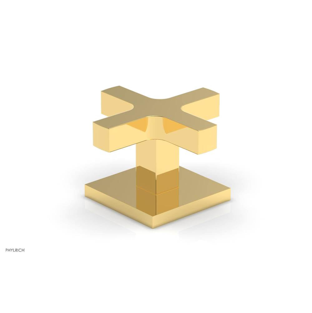 Phylrich - CROI - Volume Control/Diverter Trim - Cross Handle - Polished Gold