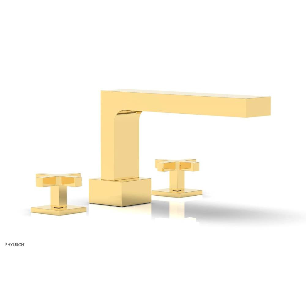 Phylrich - CROI - Deck Tub Set - Cross Handles - Polished Gold