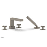Phylrich - CROI - Deck Tub Set with Hand Shower - Cross Handles - Pewter