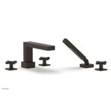 Phylrich - CROI - Deck Tub Set with Hand Shower - Cross Handles - Antique Bronze