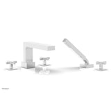Phylrich - CROI - Deck Tub Set with Hand Shower - Cross Handles - Polished Chrome