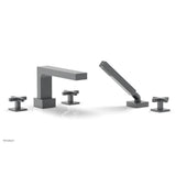 Phylrich - CROI - Deck Tub Set with Hand Shower - Cross Handles - Gun Metal