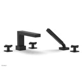 Phylrich - CROI - Deck Tub Set with Hand Shower - Cross Handles - Matte Black