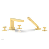 Phylrich - CROI - Deck Tub Set with Hand Shower - Lever Handles - Burnished Gold