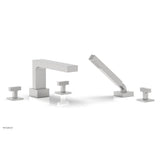 Phylrich - CROI - Deck Tub Set with Hand Shower - Lever Handles - Satin chrome