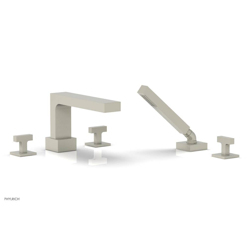 Phylrich - CROI - Deck Tub Set with Hand Shower - Lever Handles - Burnished Nickel