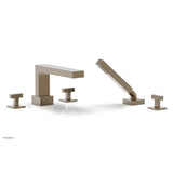 Phylrich - CROI - Deck Tub Set with Hand Shower - Lever Handles - Antique Brass