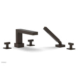 Phylrich - CROI - Deck Tub Set with Hand Shower - Lever Handles - Antique Bronze