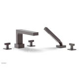 Phylrich - CROI - Deck Tub Set with Hand Shower - Lever Handles - Weathered Copper