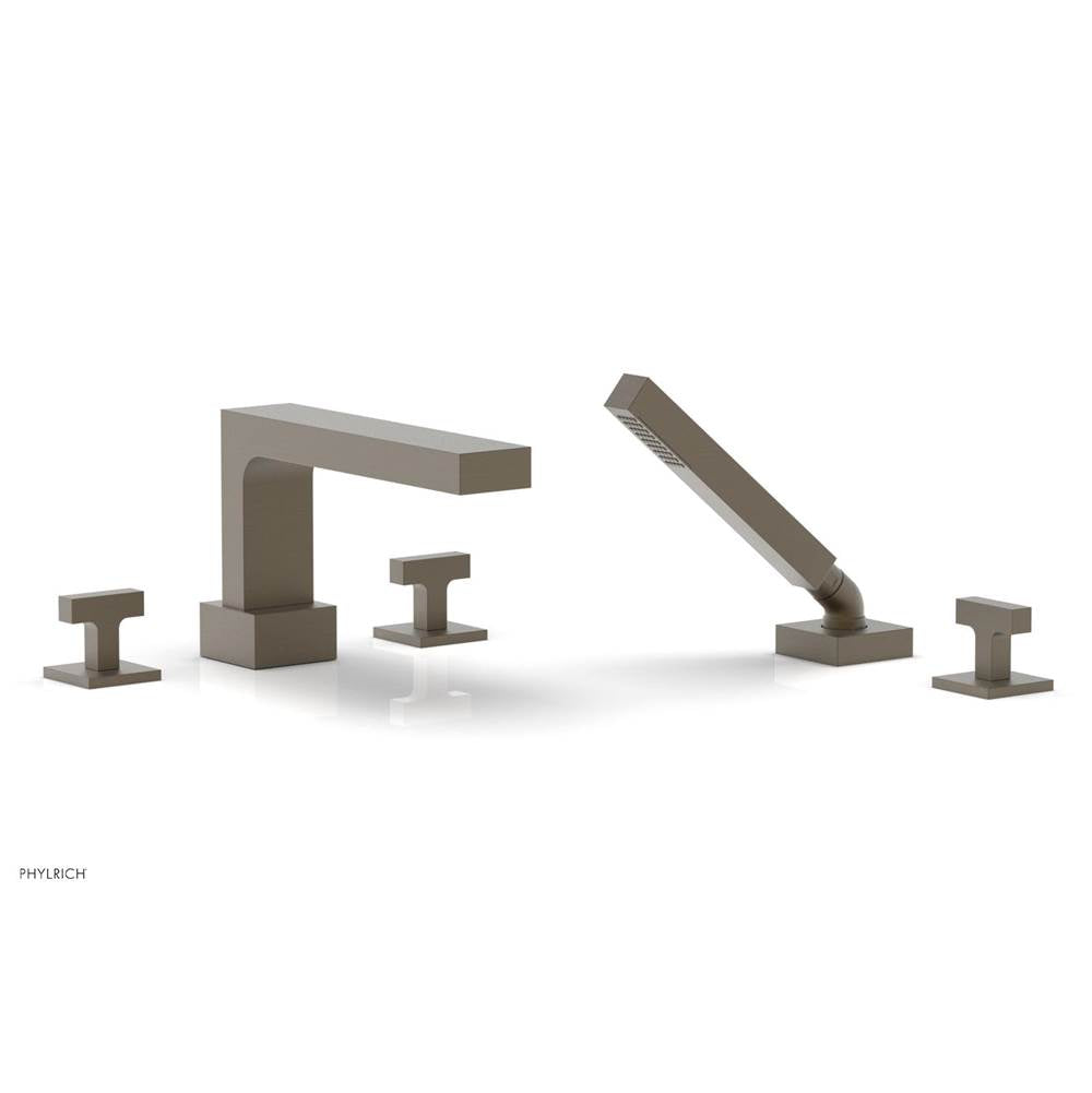 Phylrich - CROI - Deck Tub Set with Hand Shower - Lever Handles - Architectural Bronze