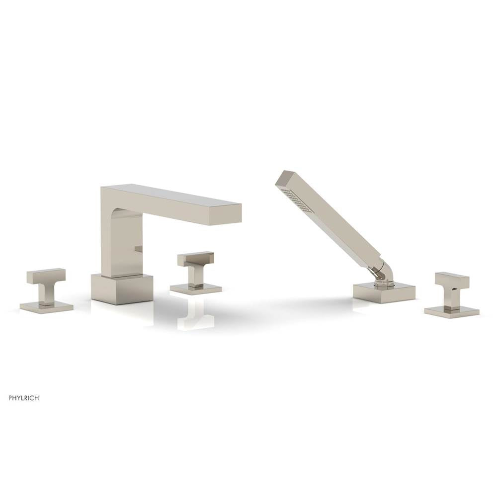 Phylrich - CROI - Deck Tub Set with Hand Shower - Lever Handles - Polished Nickel