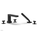Phylrich - CROI - Deck Tub Set with Hand Shower - Lever Handles - Matte Black