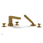 Phylrich - CROI - Deck Tub Set with Hand Shower - Lever Handles - French Brass