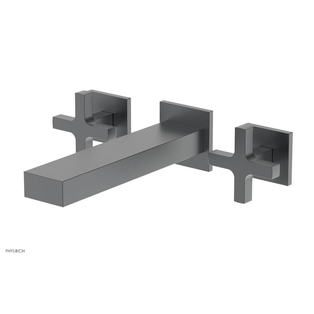 Phylrich - CROI - Wall Tub Set - Cross Handles - Gun Metal