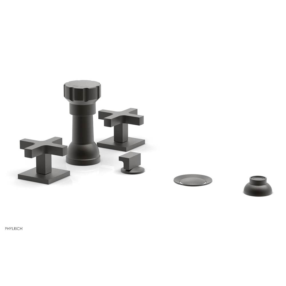Phylrich - CROI - Four Hole Bidet Set - Cross Handles - Oil Rubbed Bronze