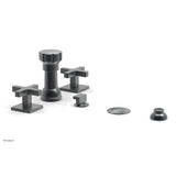 Phylrich - CROI - Four Hole Bidet Set - Cross Handles - Gun Metal