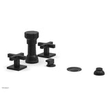 Phylrich - CROI - Four Hole Bidet Set - Cross Handles - Matte Black