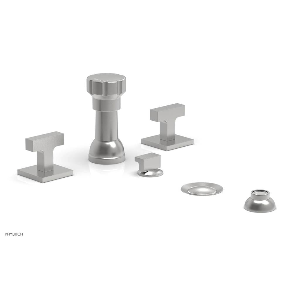 Phylrich - CROI - Four Hole Bidet Set - Lever Handles - Satin chrome