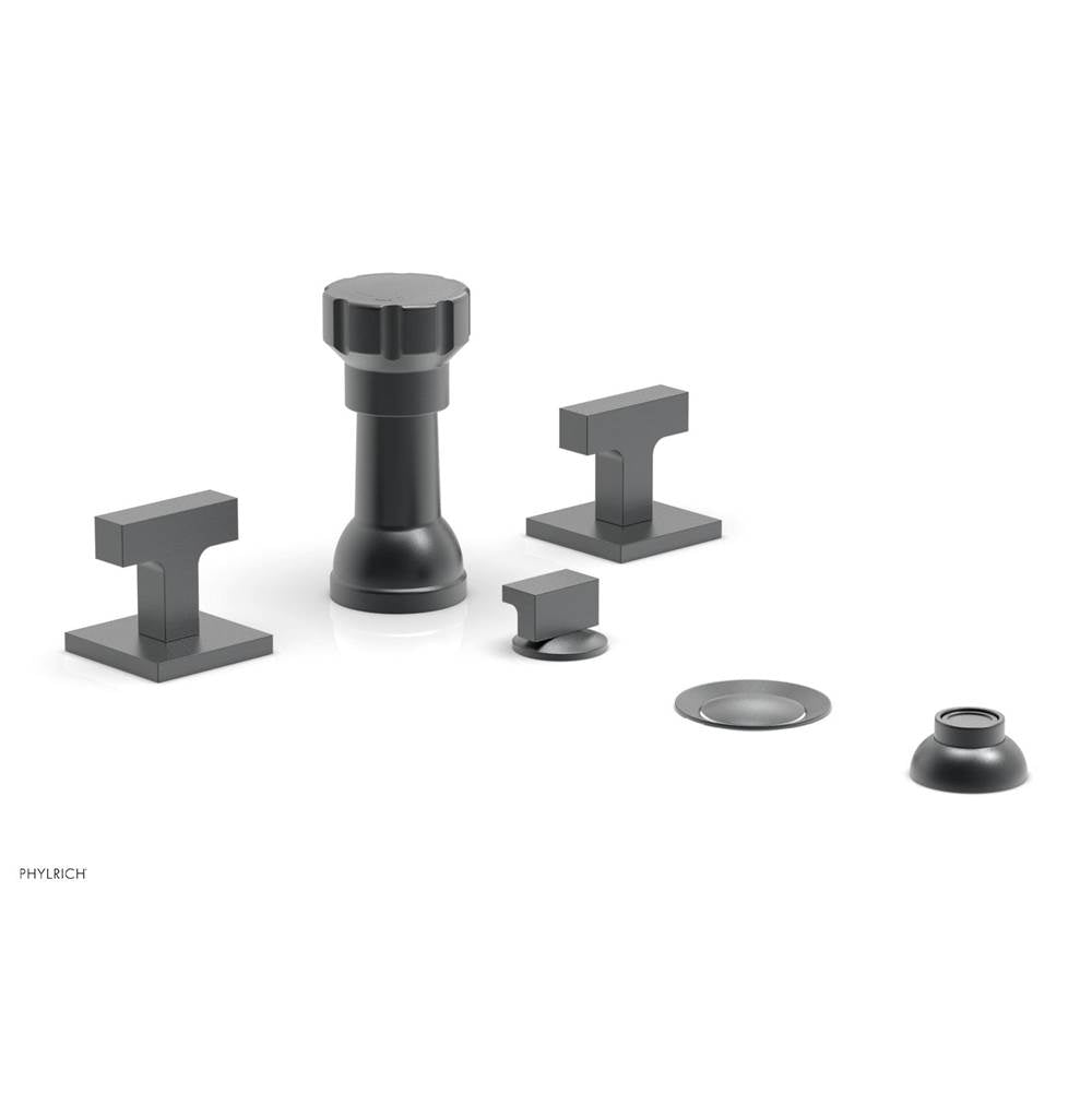 Phylrich - CROI - Four Hole Bidet Set - Lever Handles - Gun Metal