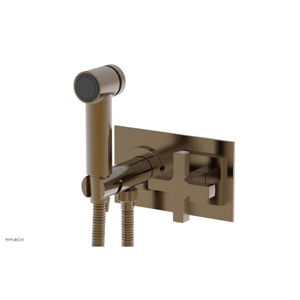 Phylrich - CROI - Wall Mounted Bidet - Cross Handle - Antique Brass