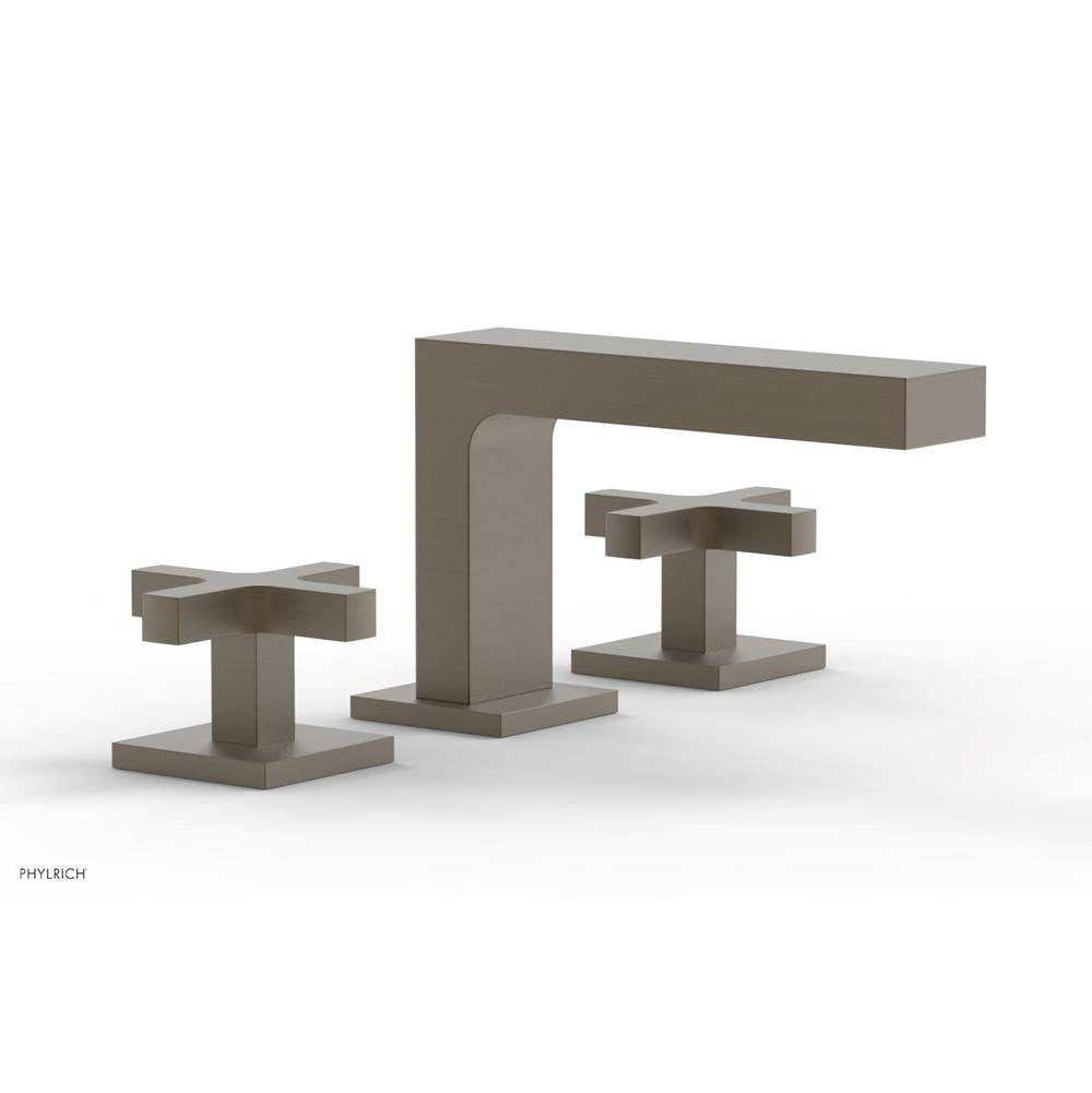 Phylrich - CROI - Widespread Faucet - Low Spout Cross Handles - Architectural Bronze