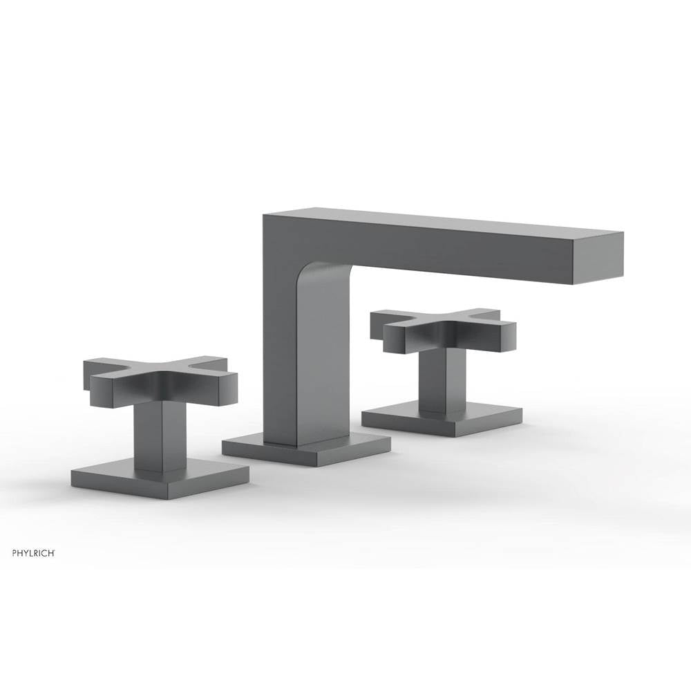 Phylrich - CROI - Widespread Faucet - Low Spout Cross Handles - Gun Metal