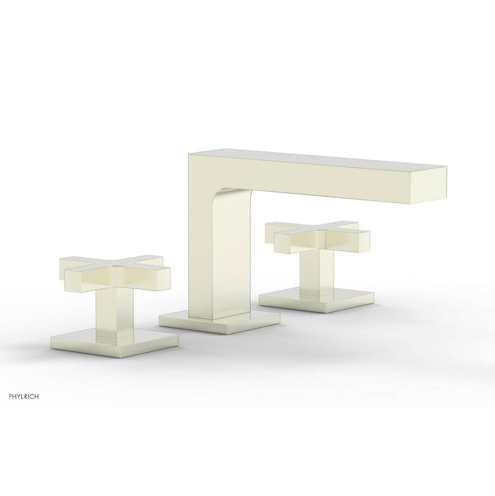Phylrich - CROI - Widespread Faucet - Low Spout Cross Handles - Satin Nickel