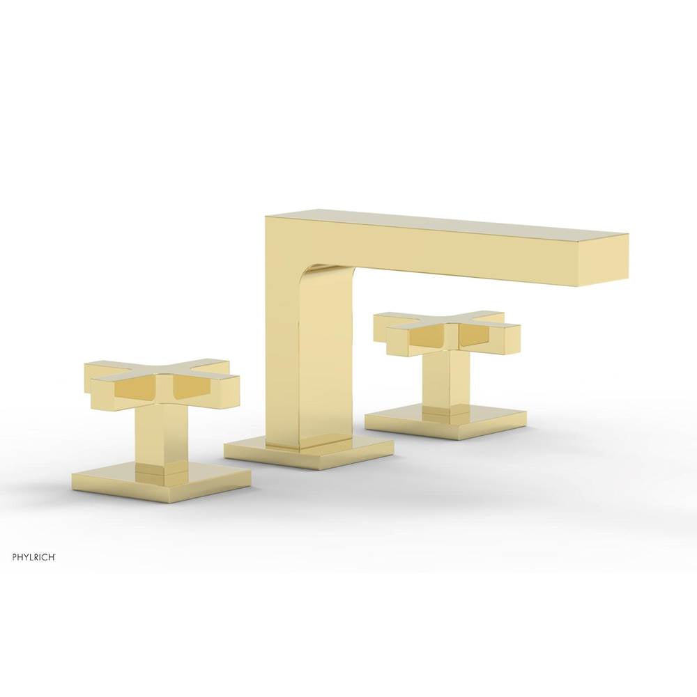 Phylrich - CROI - Widespread Faucet - Low Spout Cross Handles - Polished Brass