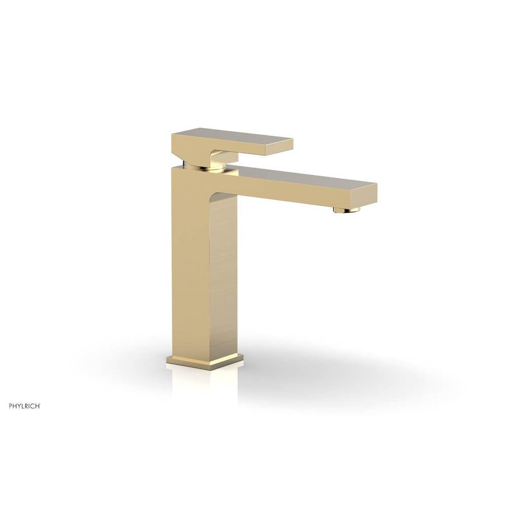 Phylrich - MIX Single Hole Lavatory Faucet Blade Handle 6-3/4'' Height 290-06 - Satin Brass