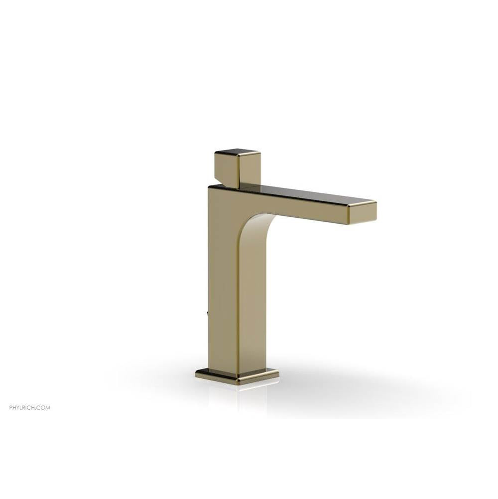Phylrich - MIX Single Hole Lavatory Faucet Cube Handle 6-3/4'' Height 290-08 - Old English Brass