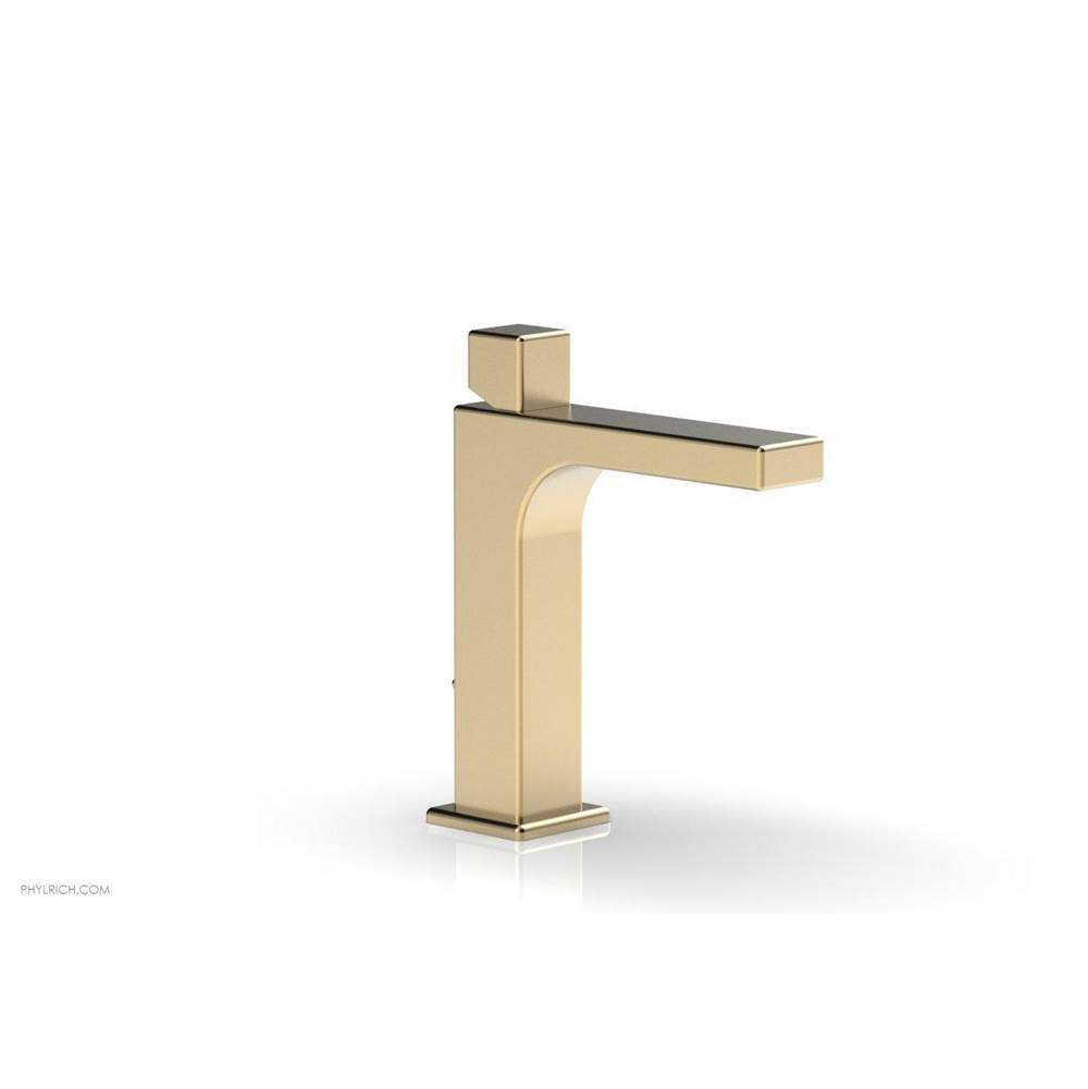 Phylrich - MIX Single Hole Lavatory Faucet Cube Handle 6-3/4'' Height 290-08 - Satin Nickel