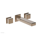 Phylrich - MIX Wall Lavatory Set - Cube Handles 290-14 - Antique Brass