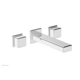 Phylrich - MIX Wall Lavatory Set - Cube Handles 290-14 - Satin Nickel