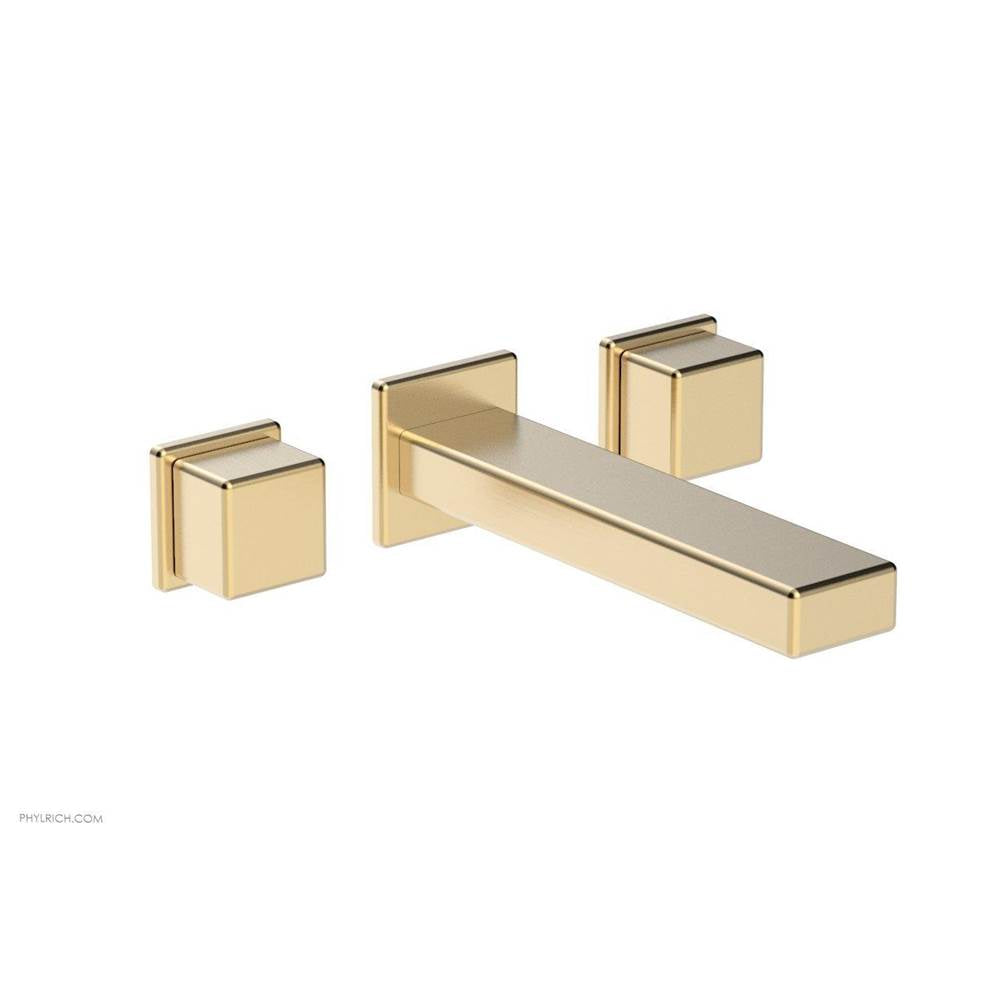 Phylrich - MIX Wall Lavatory Set - Cube Handles 290-14 - Polished Brass