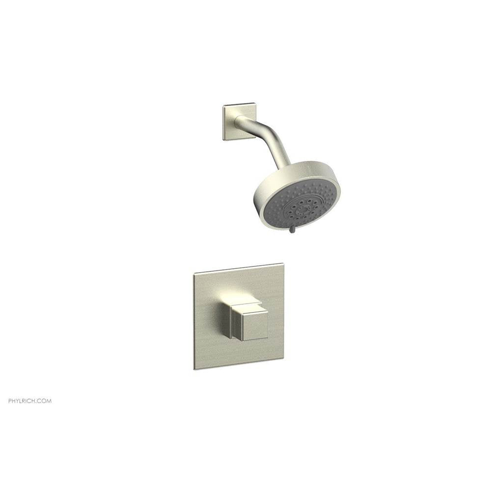 Phylrich - MIX Pressure Balance Shower Set - Cube Handle 290-24 - Polished Brass