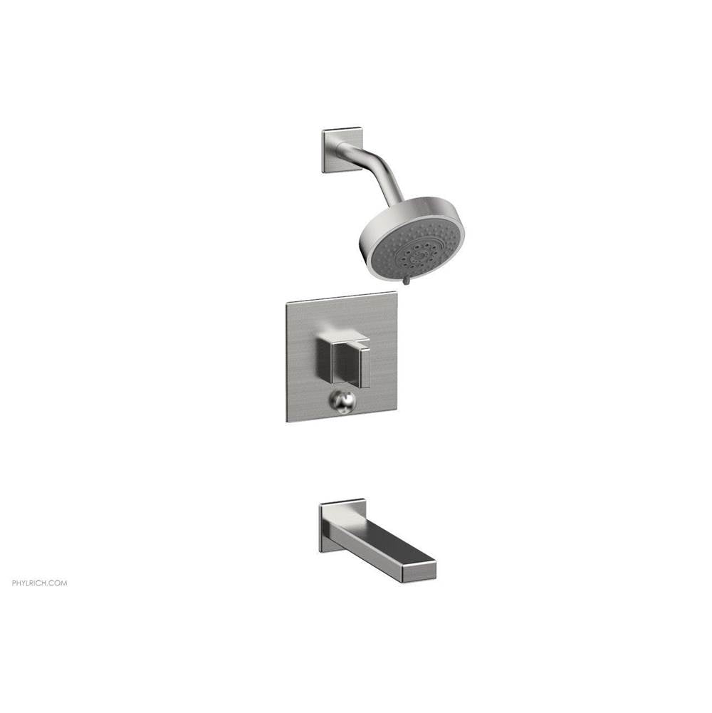 Phylrich - MIX Pressure Balance Tub and Shower Set - Blade Handle 290-26 - Polished Brass Uncoated