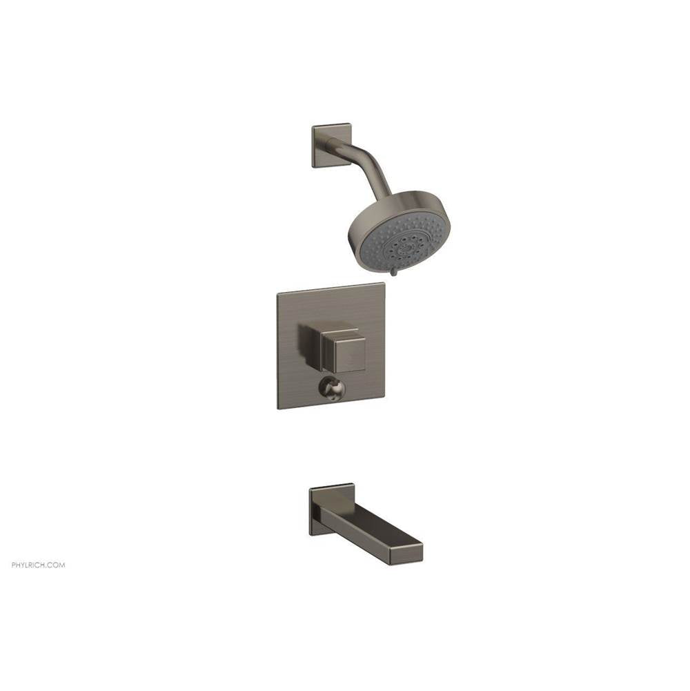 Phylrich - MIX Pressure Balance Tub and Shower Set - Cube Handle 290-29 - Pewter