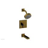 Phylrich - MIX Pressure Balance Tub and Shower Set - Cube Handle 290-29 - Polished Gold