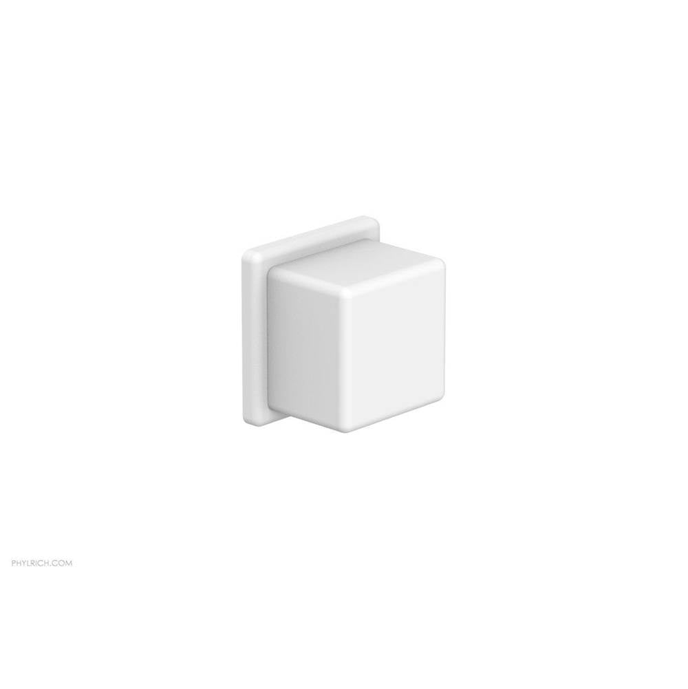 Phylrich - MIX Volume Control/Diverter Trim - Cube Handle 290-38 - Satin White