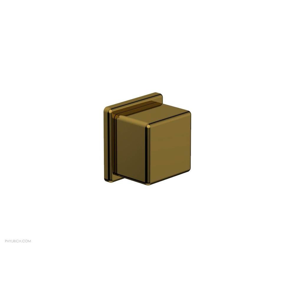Phylrich - MIX Volume Control/Diverter Trim - Cube Handle 290-38 - Satin Gold