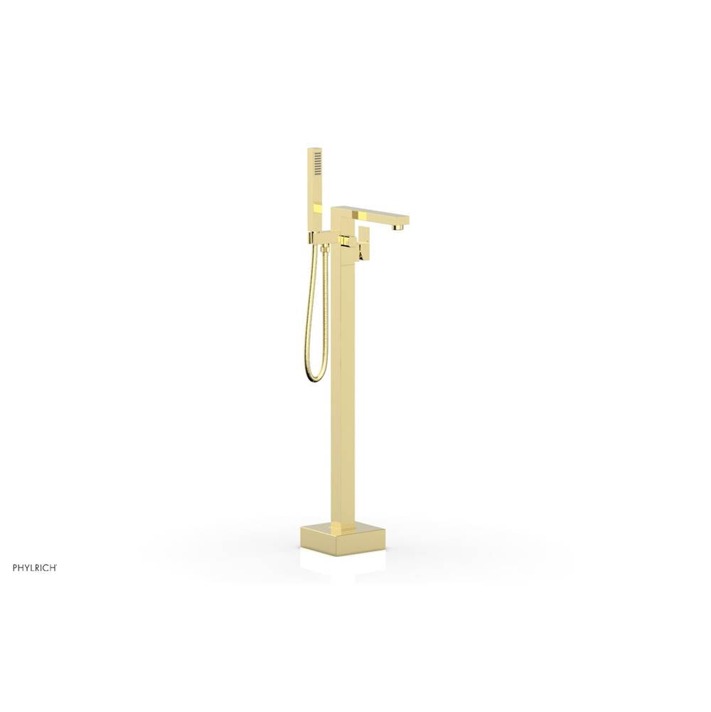 Phylrich - Floor Mt Tub Filler  Square - Polished Brass