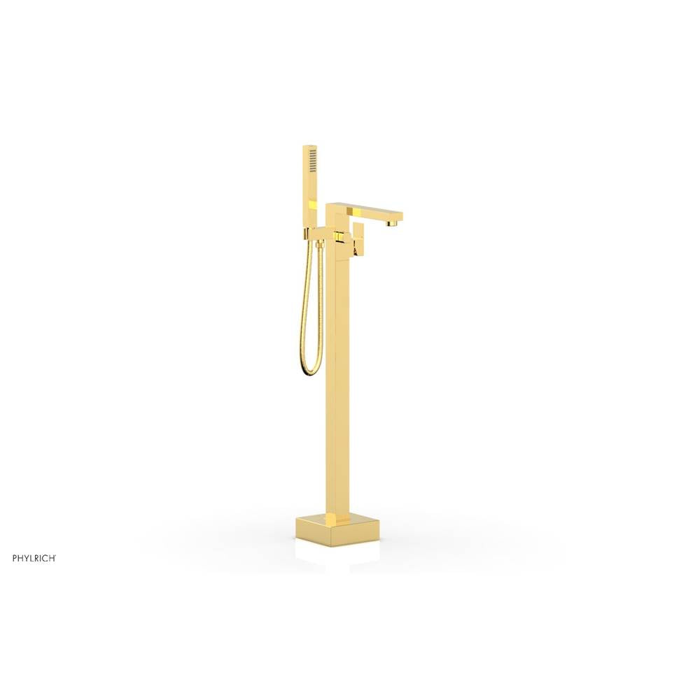 Phylrich - Floor Mt Tub Filler  Square - Polished Gold