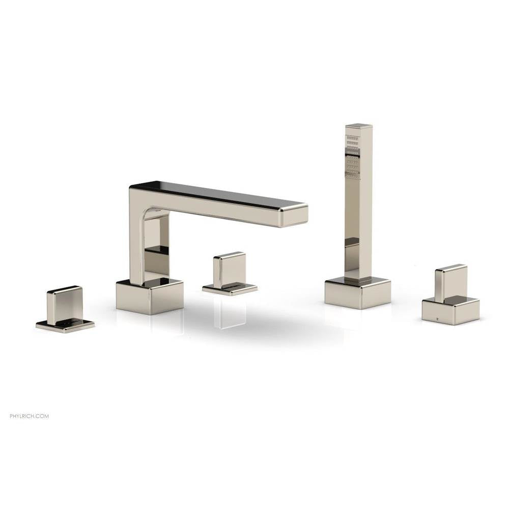 Phylrich - Deck Tub W H/S, Blade - Polished Nickel
