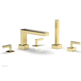 Phylrich - Deck Tub W H/S, Lever - Polished Brass Uncoated