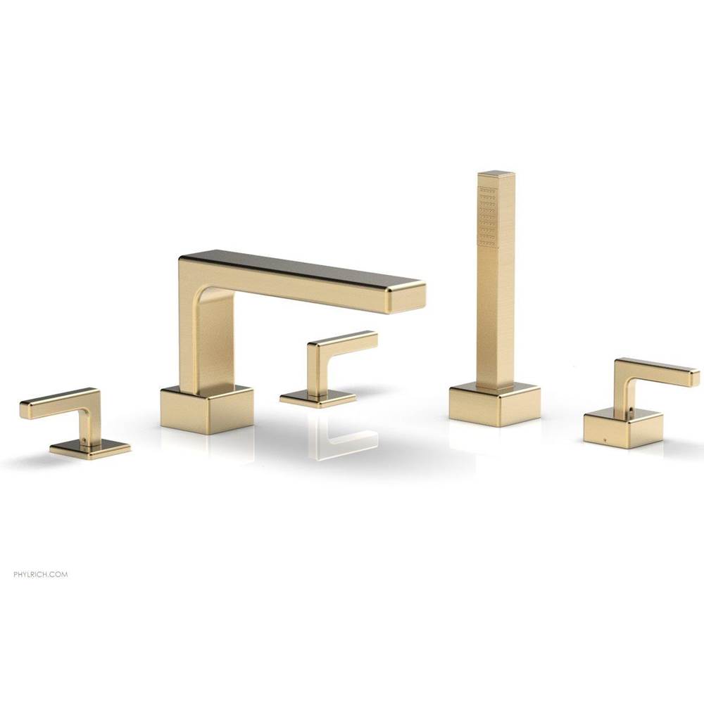 Phylrich - Deck Tub W H/S, Lever - Satin Brass