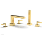 Phylrich - Deck Tub W H/S, Lever - Satin Gold